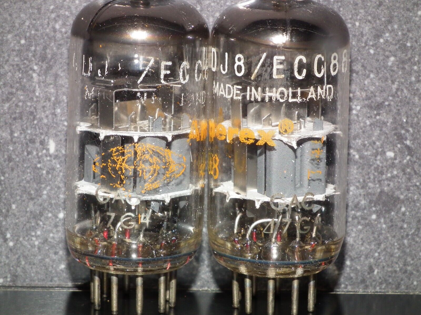 6DJ8 ECC88 Amperex Holland Matched Pair Used Tested 80% 1967 Dual