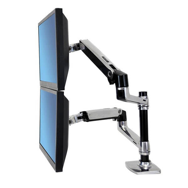Ergotron LX Dual Stacking Arm Tall Pole – Standing Desk Nation