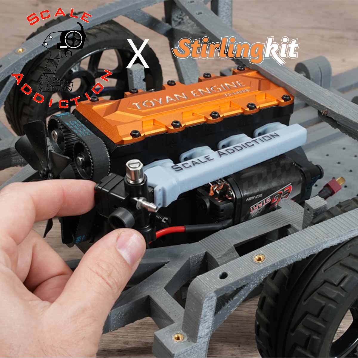 8th Scale Supra RC Sports Car for TOYAN FS-L400 Inline 4 Cylinder