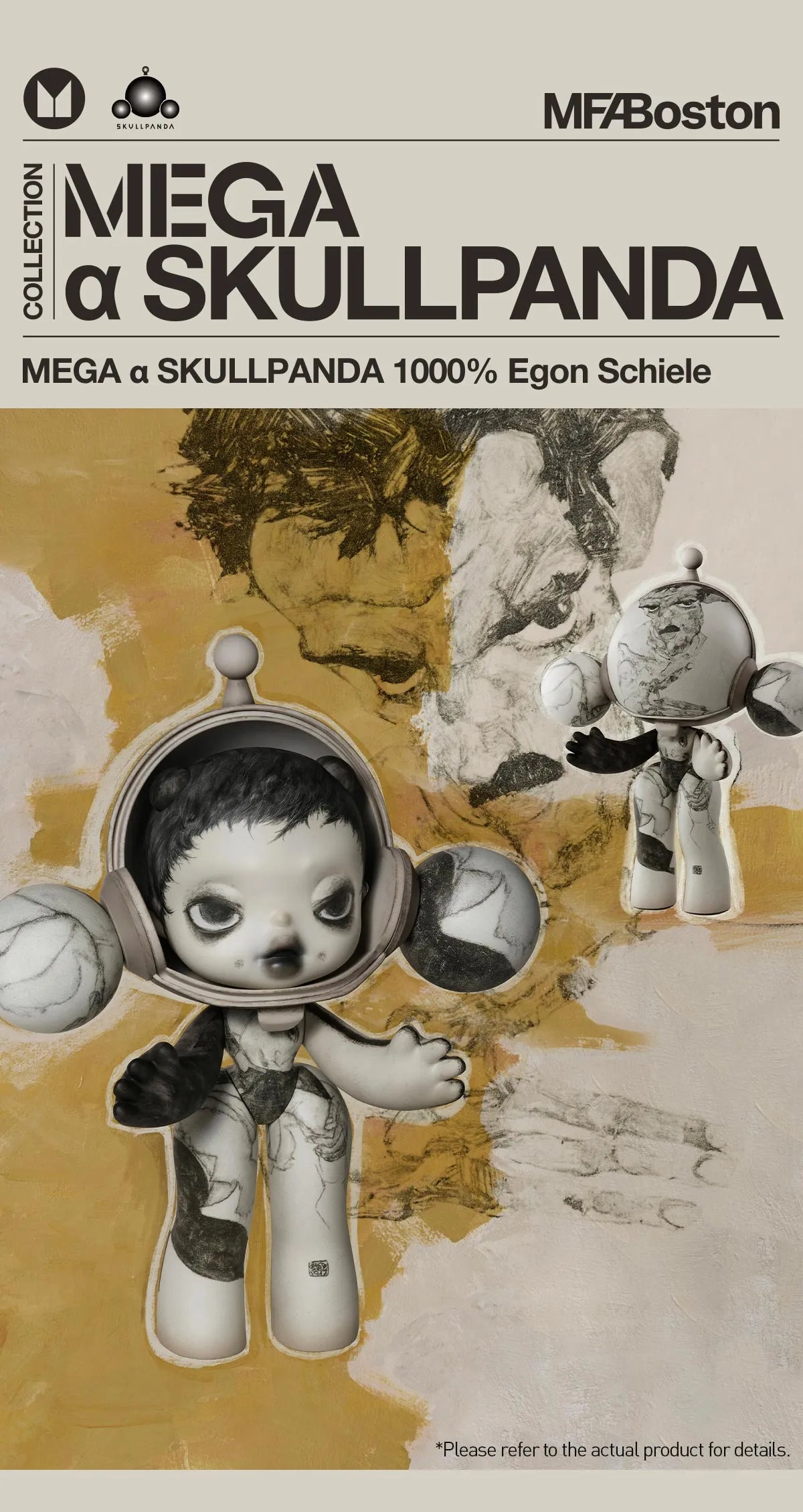 MEGA α SKULLPANDA 1000% Egon Schiele