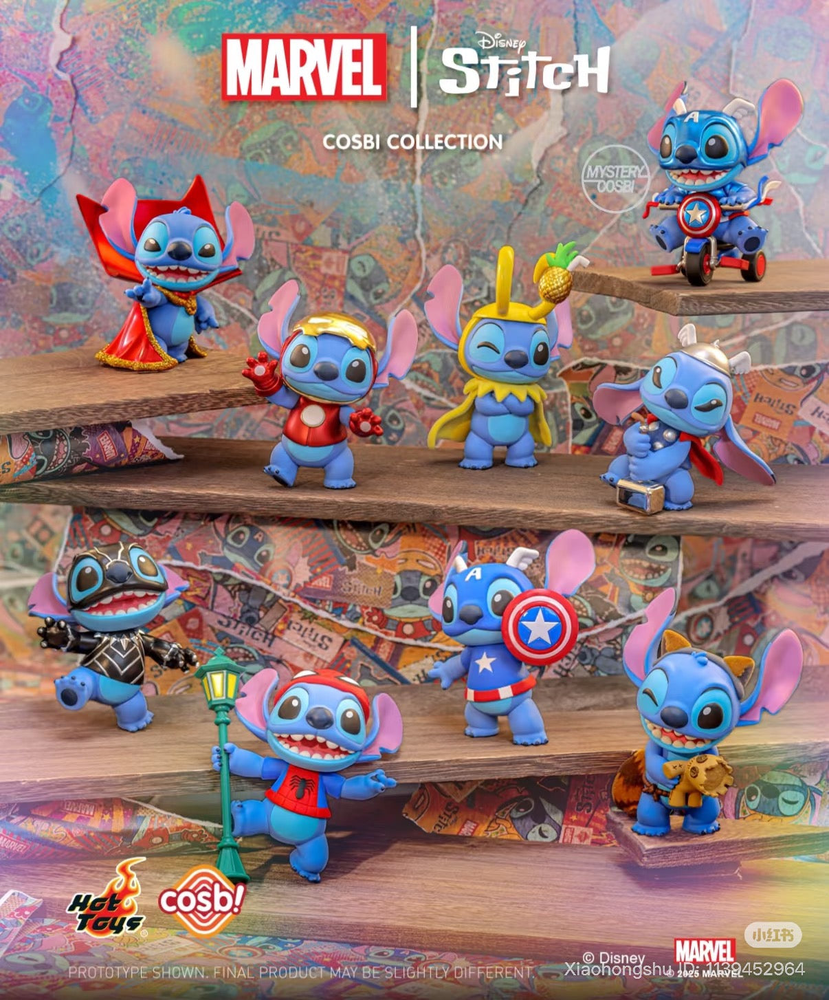 cosbi Stitch x Marvel Blind Box Series