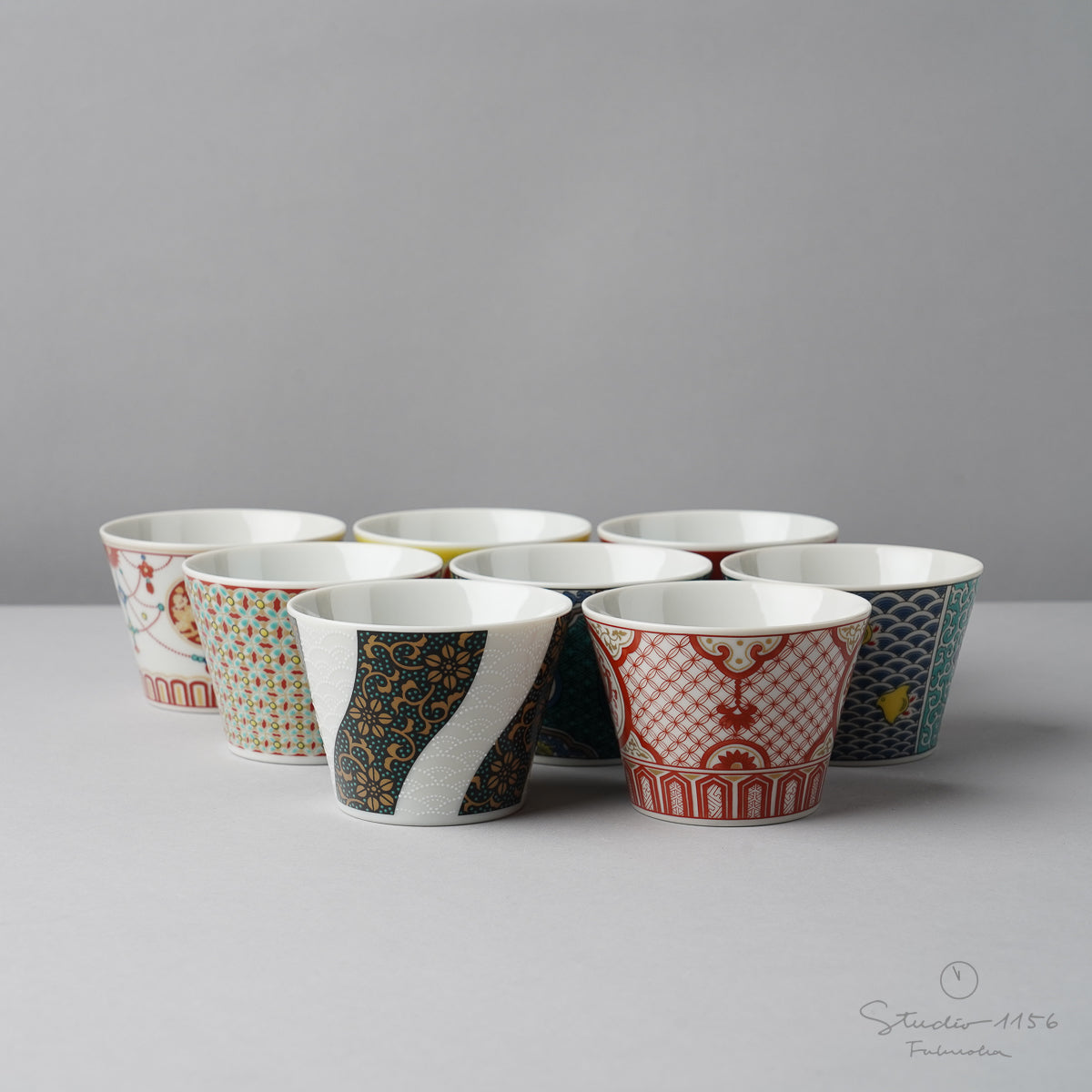 九谷焼 十趣杯 ぐい呑みカップ 150ml 青郊窯の通販｜Studio1156