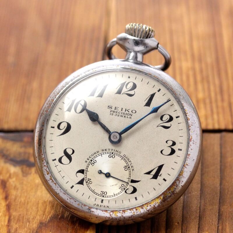 昭和35年の19セイコー鉄道時計/15石/秒針止め機能/絶版時計