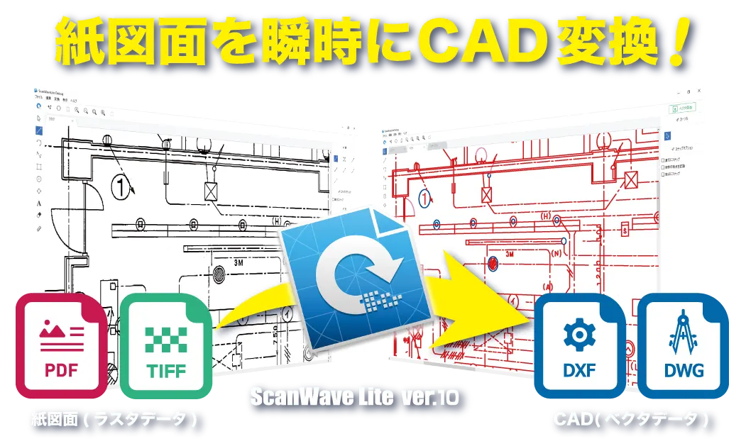紙図面CAD変換システム ScanWaveLite