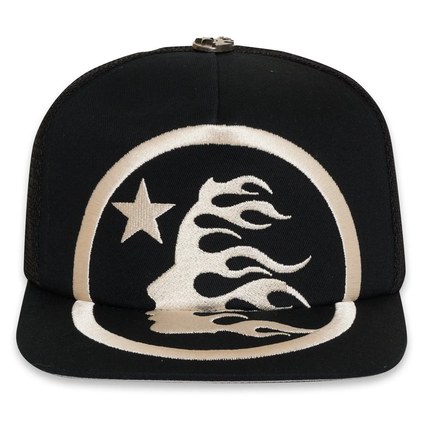 Hellstar Big Logo Snapback Black Trucker Hat - WyCo Vintage