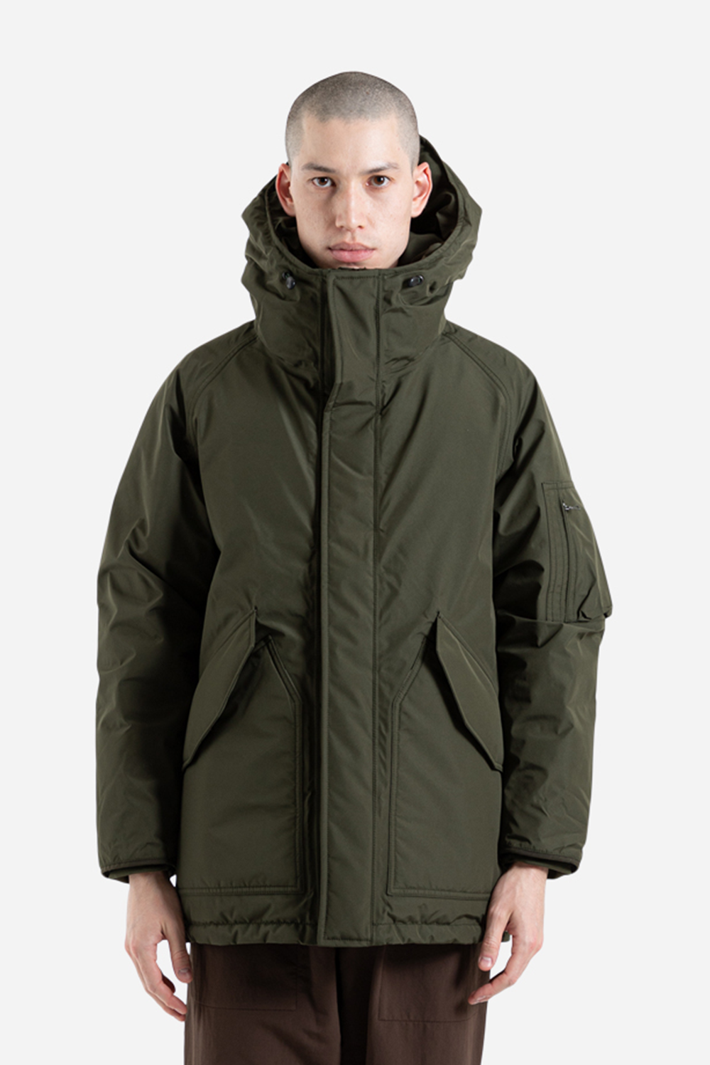 Nanamica GORE-TEX Down Coat in Khaki Green - Wallace Mercantile Shop