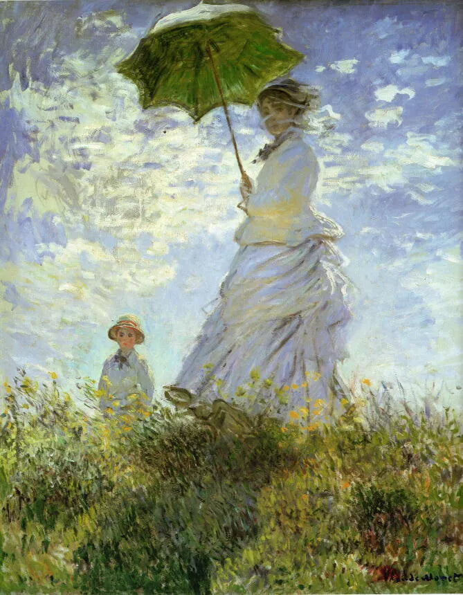 モネの代表作「日傘をさす女」3枚ある理由は？隠された切ない背景を
