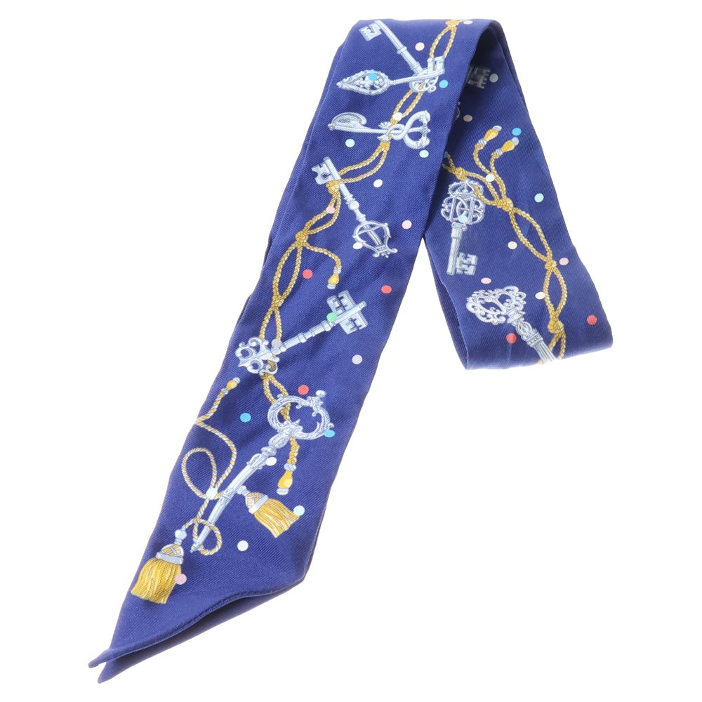 HERMES(エルメス) ツイリー レクレアポア スカーフ ブルー シルク