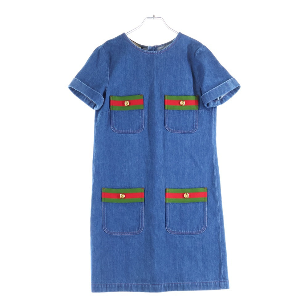 GUCCI(グッチ) シェリーライン ショートスリーブデニムワンピース