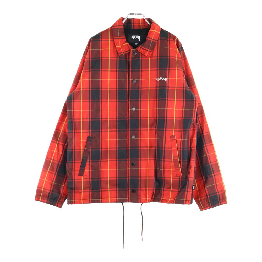 STUSSY(ステューシー) チェック柄 ポリエステル スナップボタン コーチ