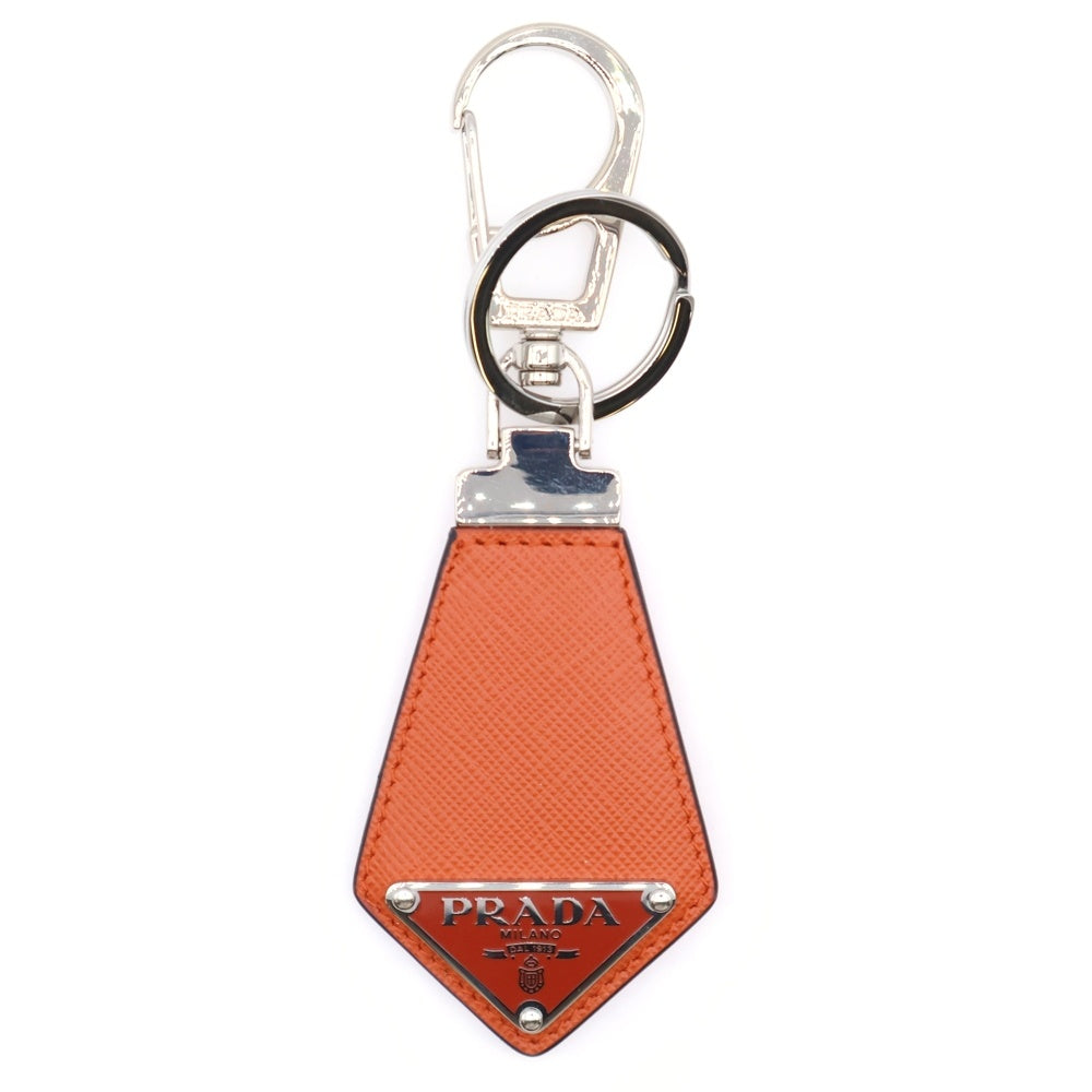 PRADA(プラダ) サフィアーノレザー トライアングルロゴ キーリング