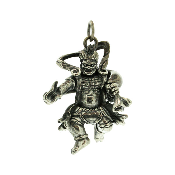 雷門風雷神像根付‐風神｜和のシルバーアクセサリーブランド［かすう工房］