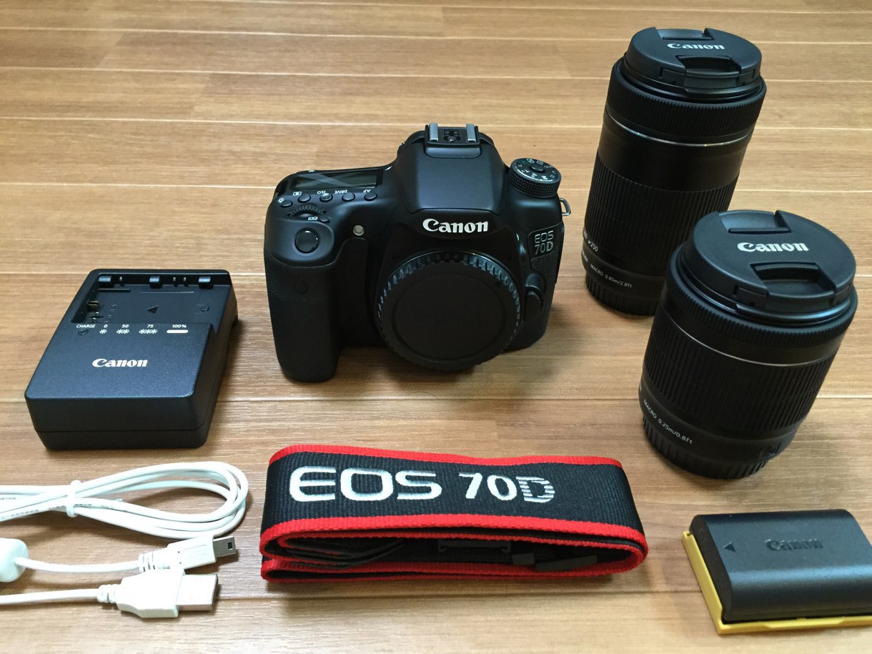 Å] 初の一眼レフ「Canon EOS 70D」ダブルズームキットを購入