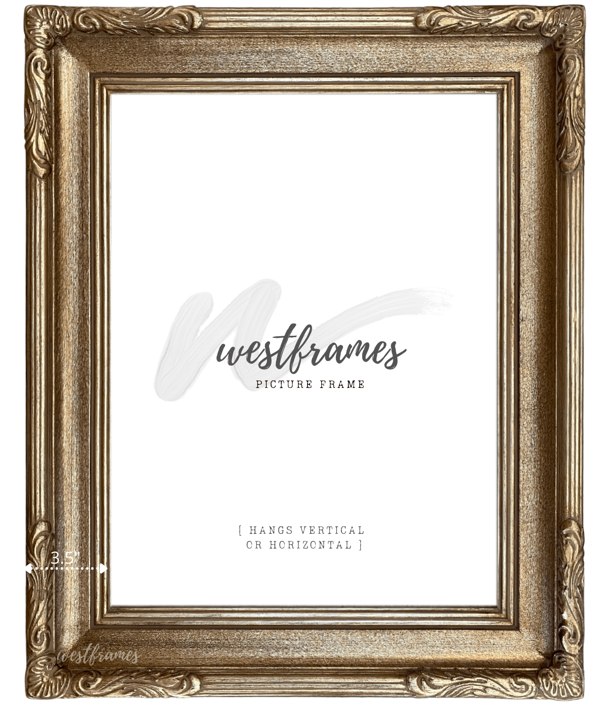 Paris French Ornate Antique Silver Gold Leaf Baroque Wood Picture