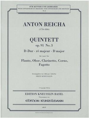 木管五重奏曲 第3番（木管5重奏）／Quintett op. 91/3 D-dur - Anton