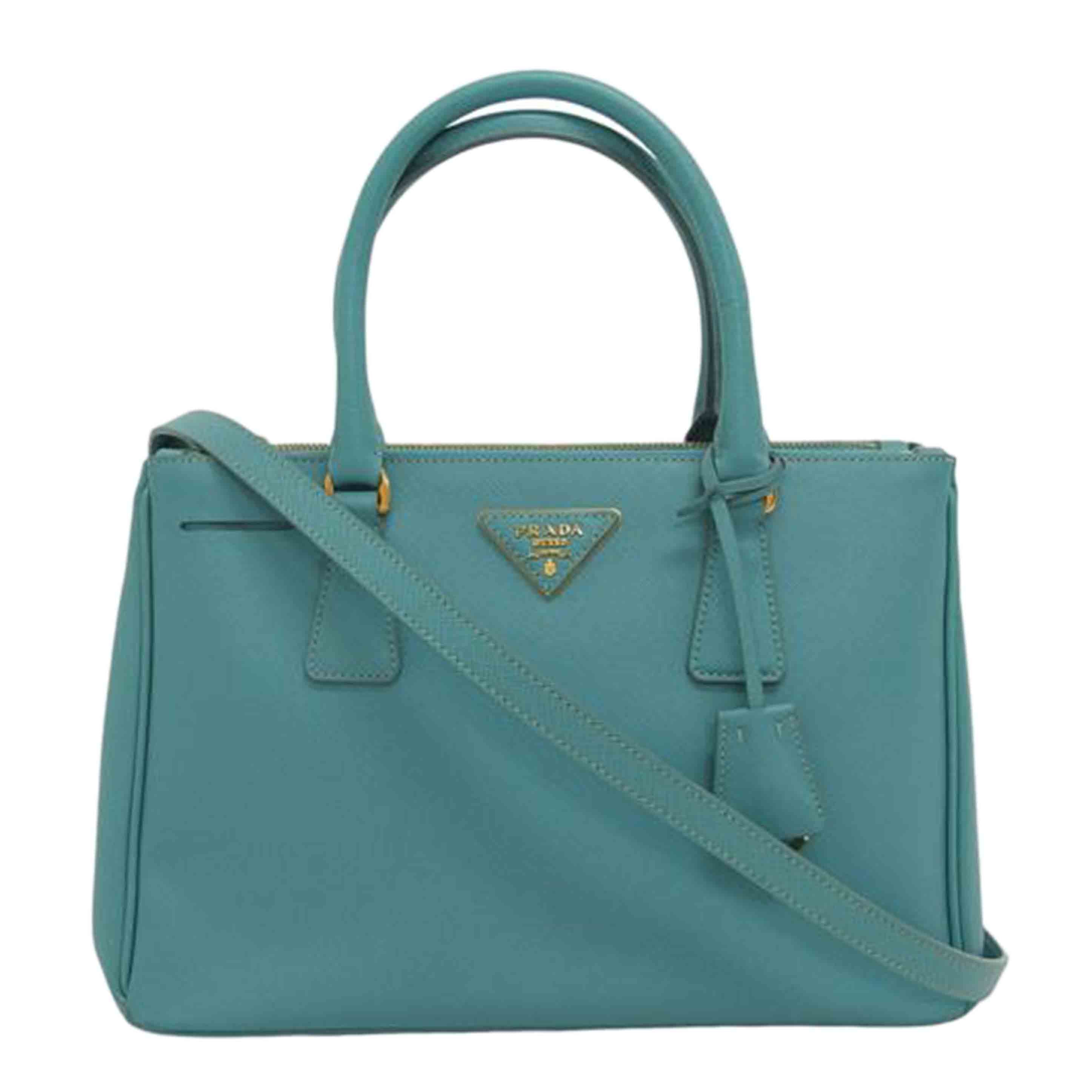 PRADA プラダ サフィアーノ ハンドバッグ ブルーグリーン/ブランド