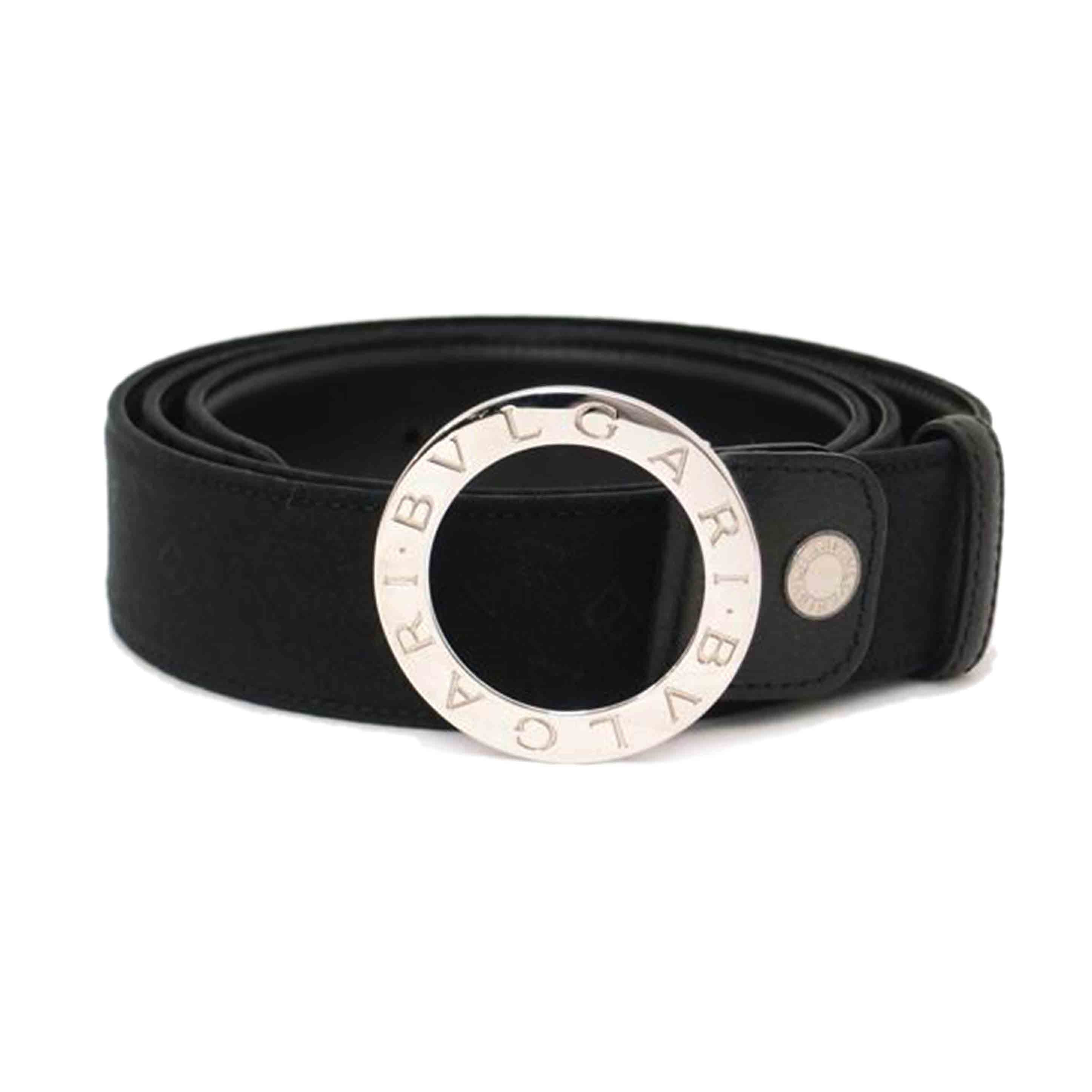 BVLGARI ブルガリ キャンバス×レザー 黒 メンズ/ブランドバッグ