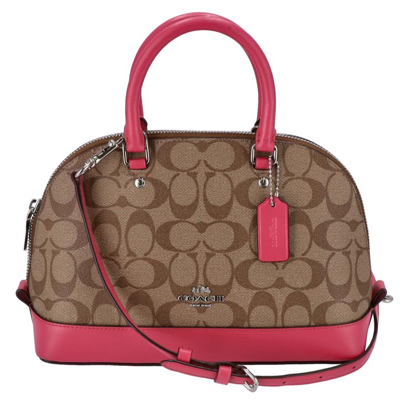 COACH コーチ バッグ ハンドバッグ レディース ピンク ブラウン
