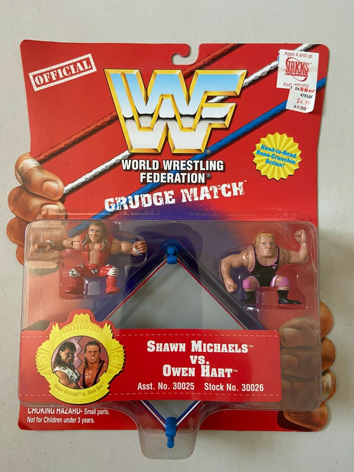 1997 WWF Playmates Toys Grudge Match Shawn Michaels vs. Owen Hart