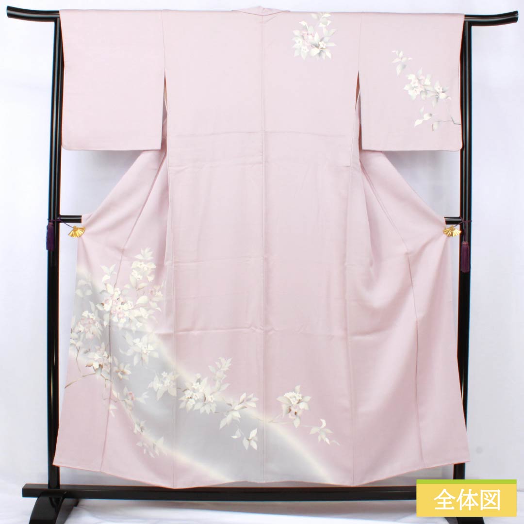 リサイクル着物】訪問着 正絹 Aランク 袷 身丈153.5cm 裄丈62.5cm 白梅