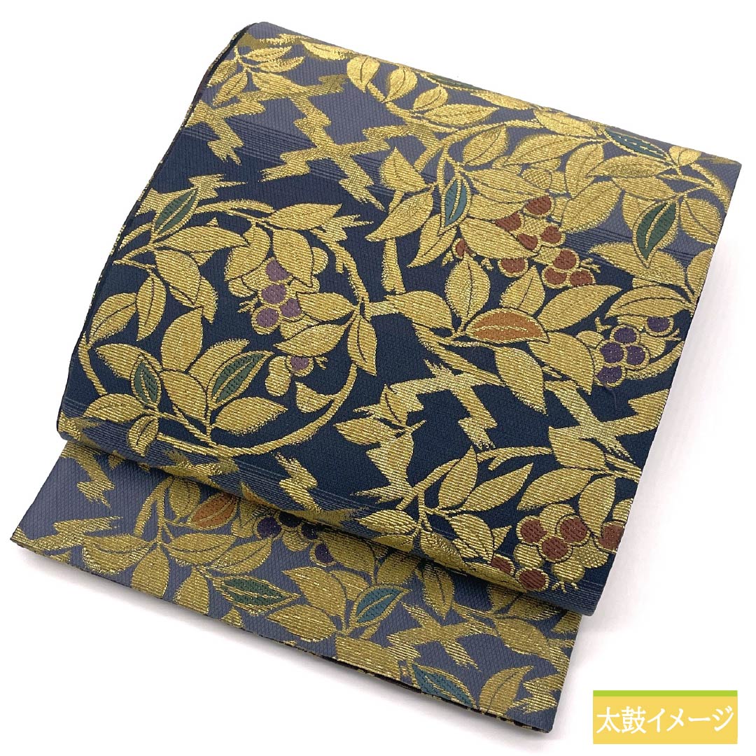 リサイクル着物】袋帯 正絹 Aランク 錫紵色（しゃくじょいろ） 輪奈織