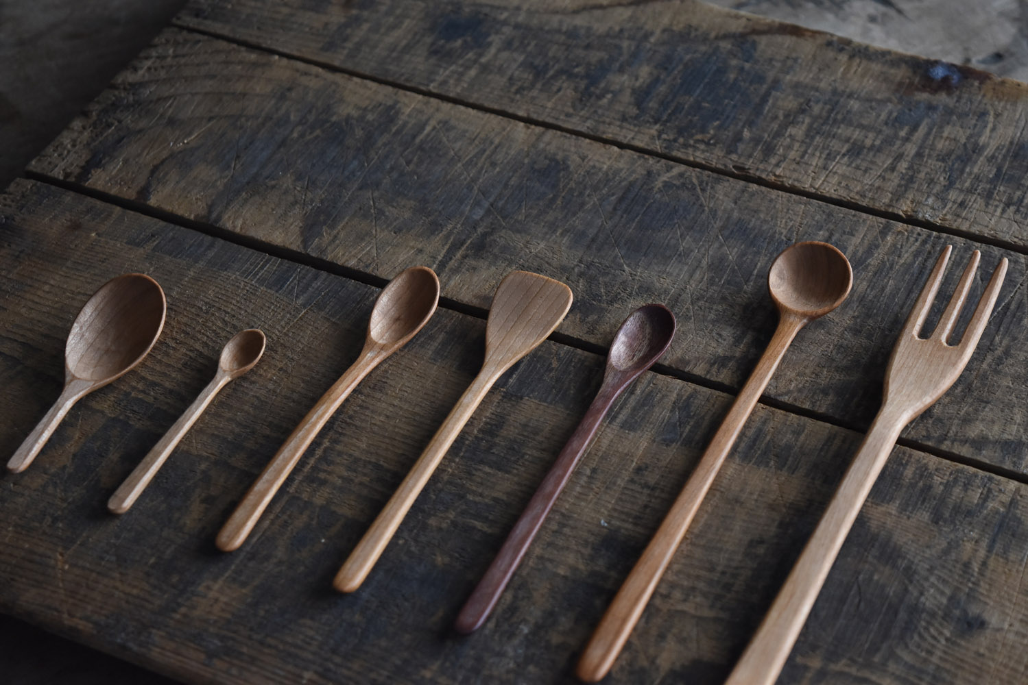 新品・未使用　三谷龍二 スプーン　山桜　２本 新品・未使用 三谷龍二 スプーン 山桜 2本