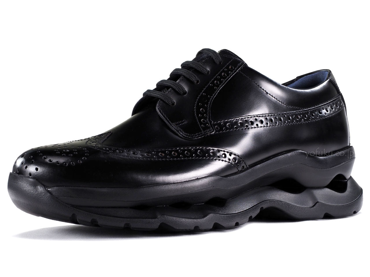 カラハン マレソールシューズ ウイングチップ ブラック CallagHan