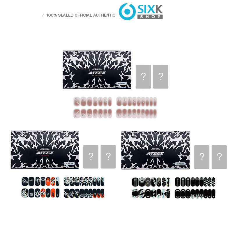 ATEEZ READY CURED GEL NAIL STICKER [Includes 2 official photocards