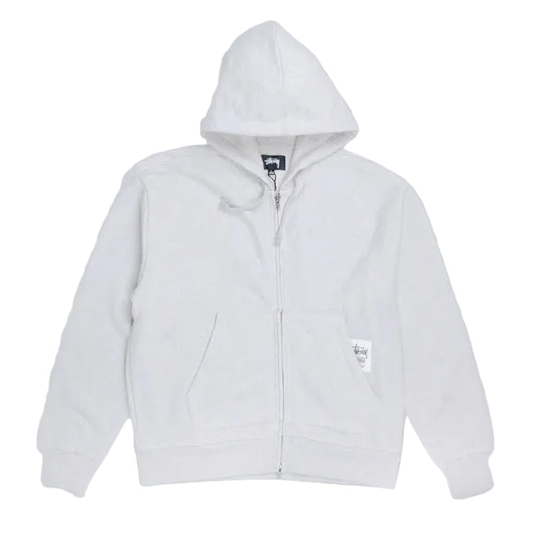 Stussy Brass Zip Knit Hood - Heather Grey - 35th North