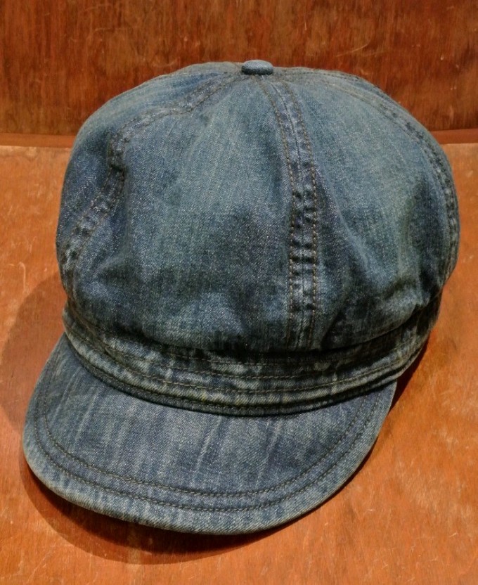 RRL デニムとウールツイードのレイルマンズキャップ、ワークキャップ