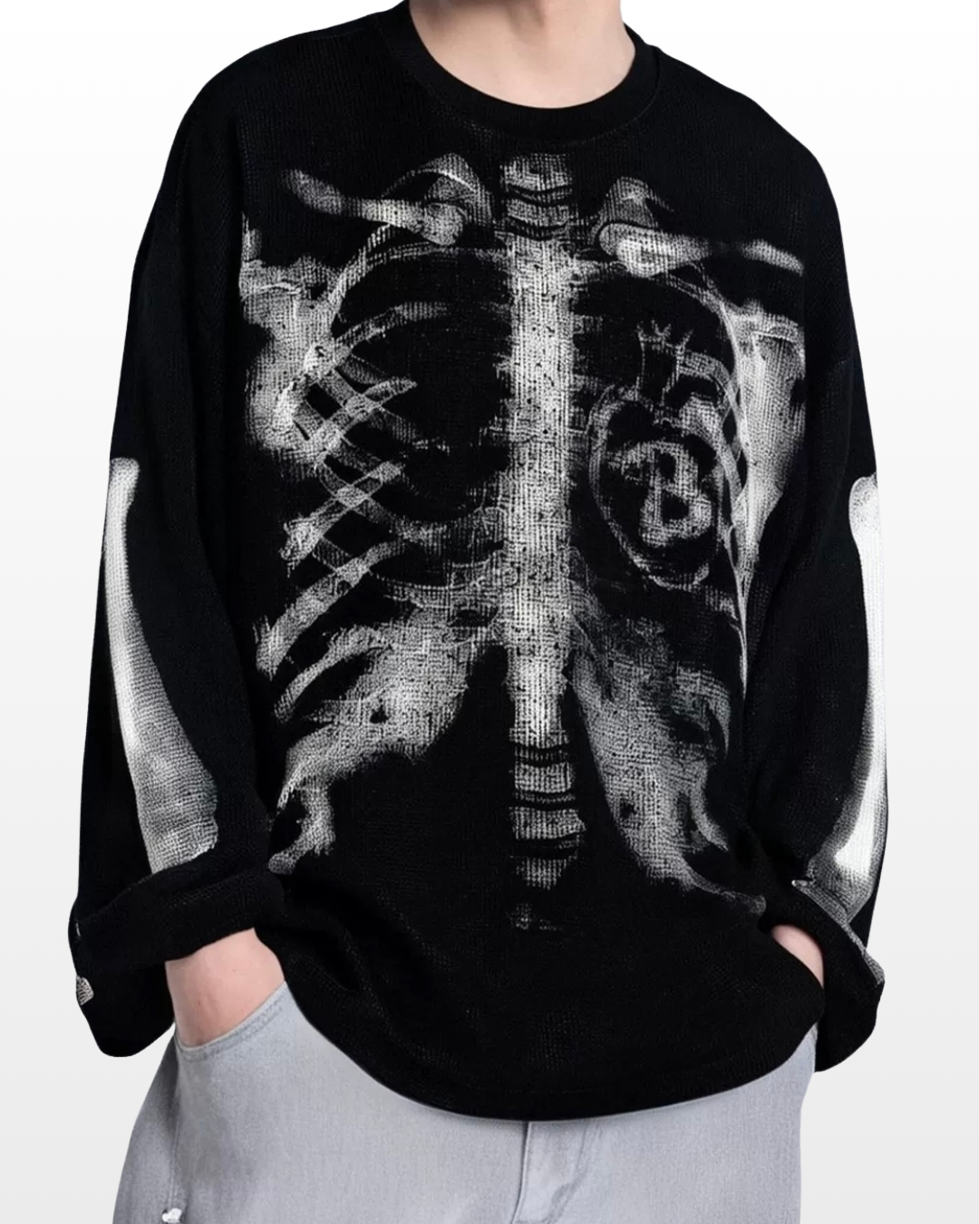 Shadow Skeleton Long Sleeve Tee – Ninety-nine