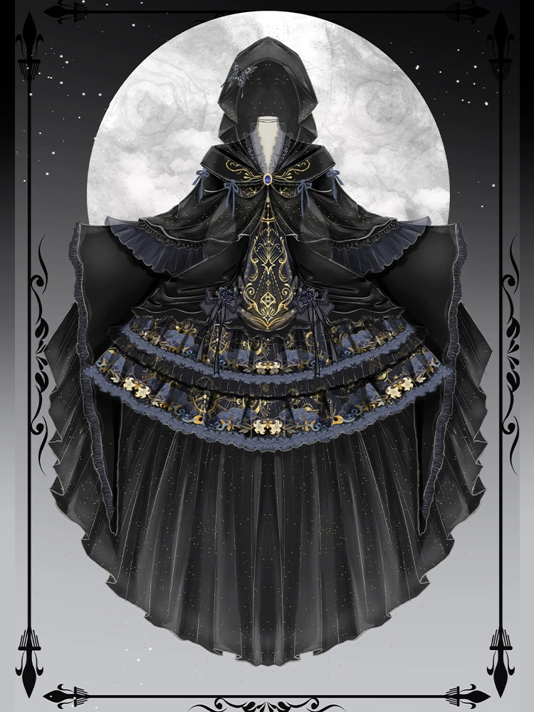 Gothic Lolita OP Suit Witch Lolita Dress and Shawl