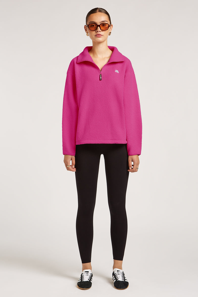 MADDOX Fleece Half-Zip Black | 4TH ARQ