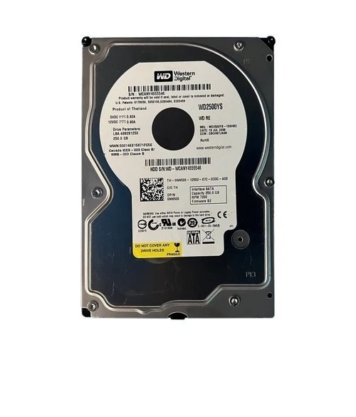 Dell NN508 WD2500YS 250GB 3.5 SATA 3Gbps 7.2K HDD Enterprise-Class