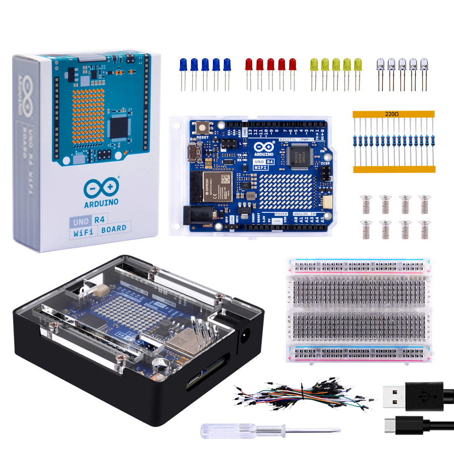 Metal Case for Arduino UNO R4, Student Starter Kit for Arduino R4