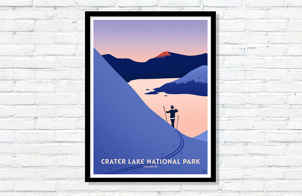 Crater Lake National Park Poster (Variant) – Fifty-Nine Parks