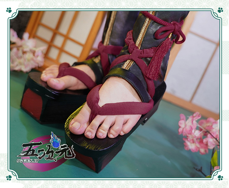 三分妄想 原神 コスプレ 鹿野院平蔵 しかのいんへいぞ 靴 下駄