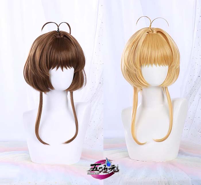 三分妄想 カードキャプターさくら コスプレ 木之本桜 ウィッグ 2色