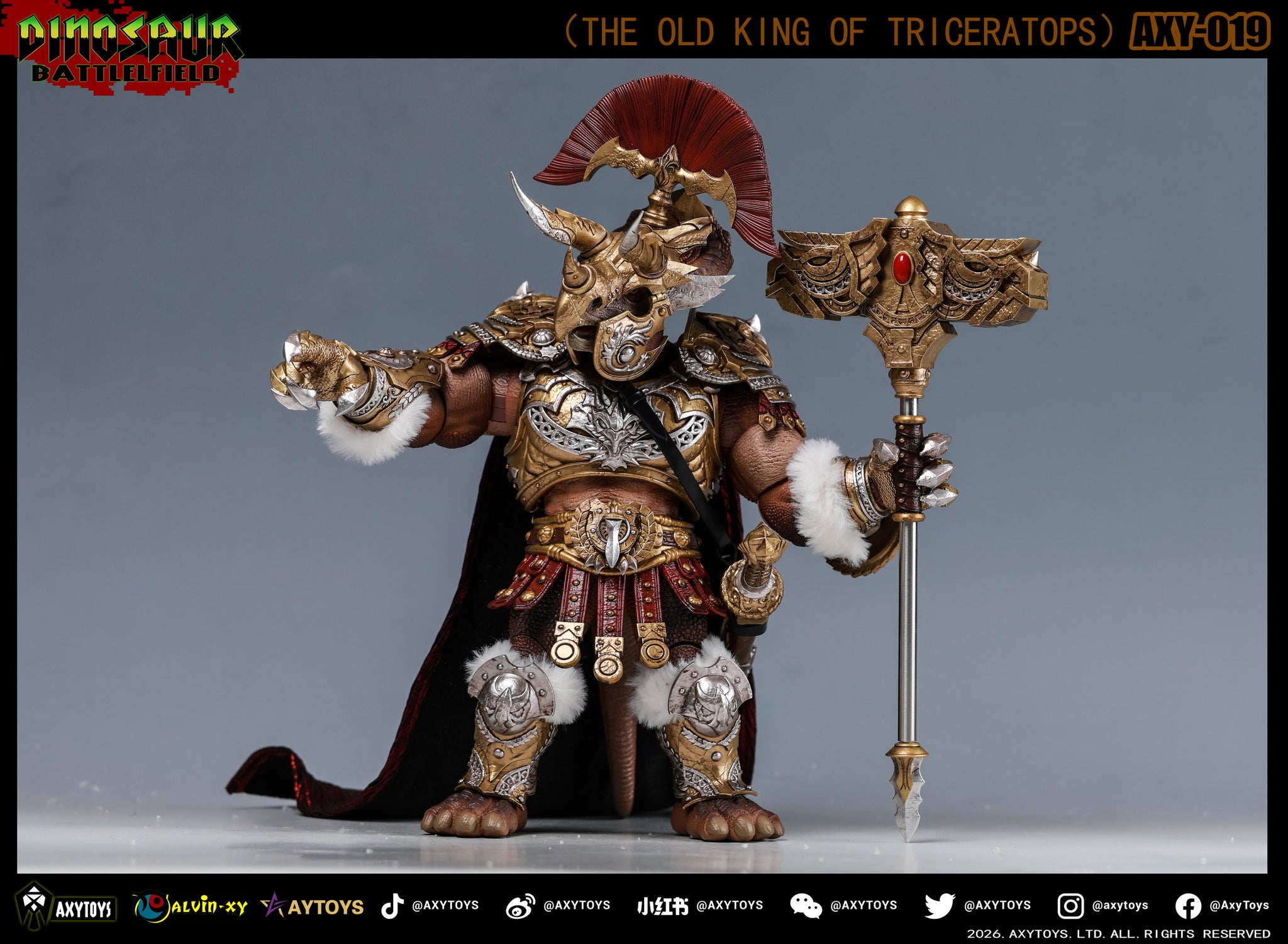 Preorder) Axytoys Dino battlefield King of Triceratops 018 and 019