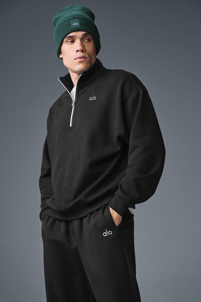 Alo Accolade 1/4 Zip Pullover - Black - Hoodies - Free Shipping