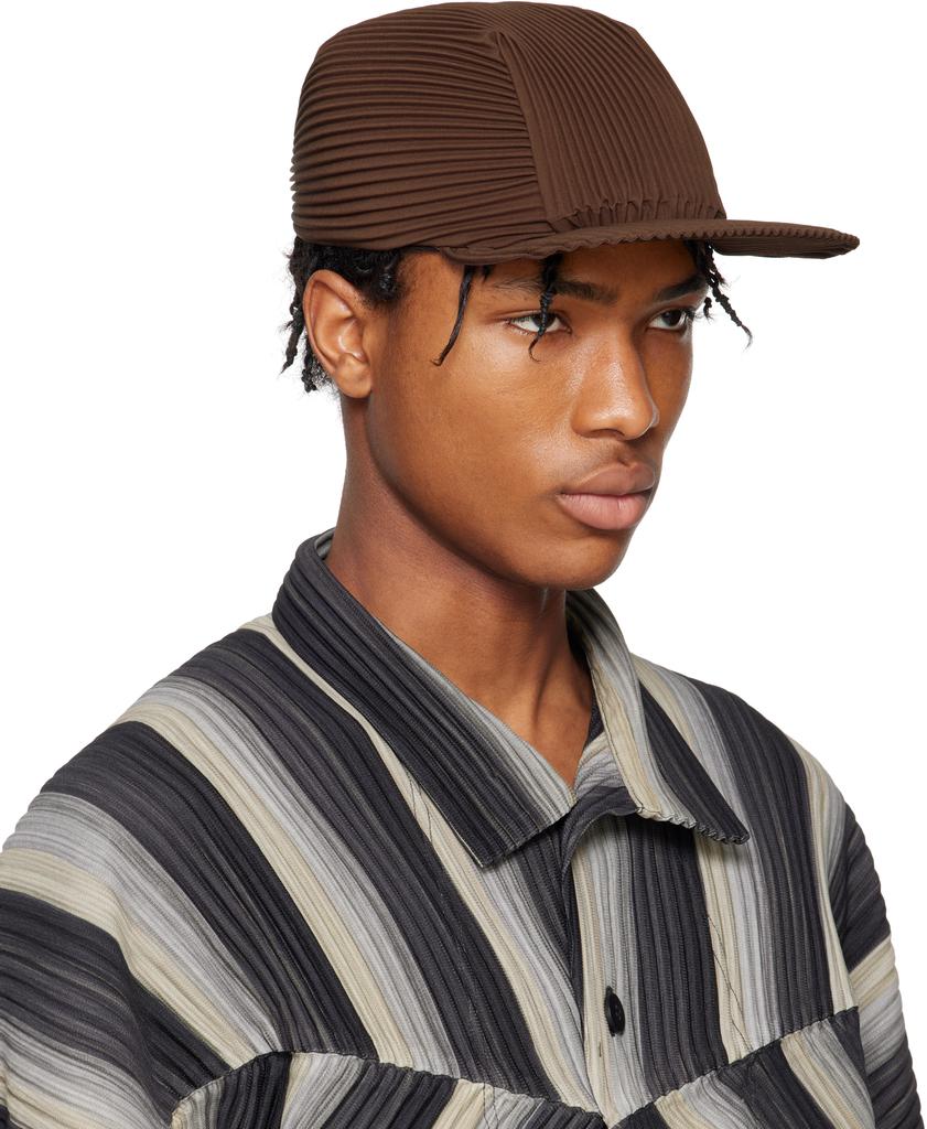 Homme Plissé Issey Miyake Brown Pleats Cap - Hats - BeyondStyle