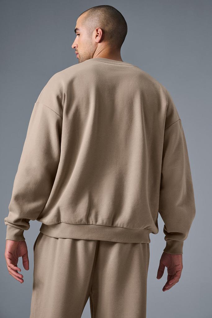 Alo Accolade Crew Neck Pullover - Gravel - Hoodies - Compare