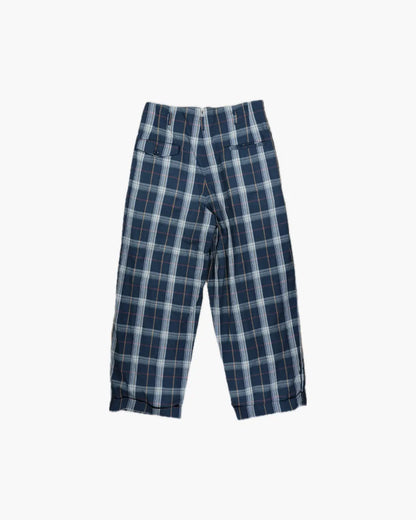 FUMIKA UCHIDA / PLAID 2-TUCK TAPERED SLACKS / D.GREEN PLAID – 601