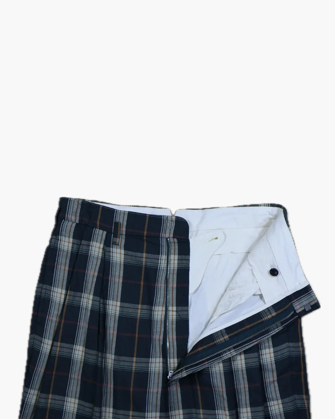 FUMIKA UCHIDA / PLAID 2-TUCK TAPERED SLACKS / D.GREEN PLAID – 601