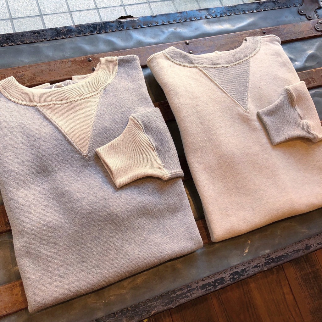 ウエアハウス Lot 466 2本針 ツートン コンビ 両Vスウェット 42 WAREHOUSE