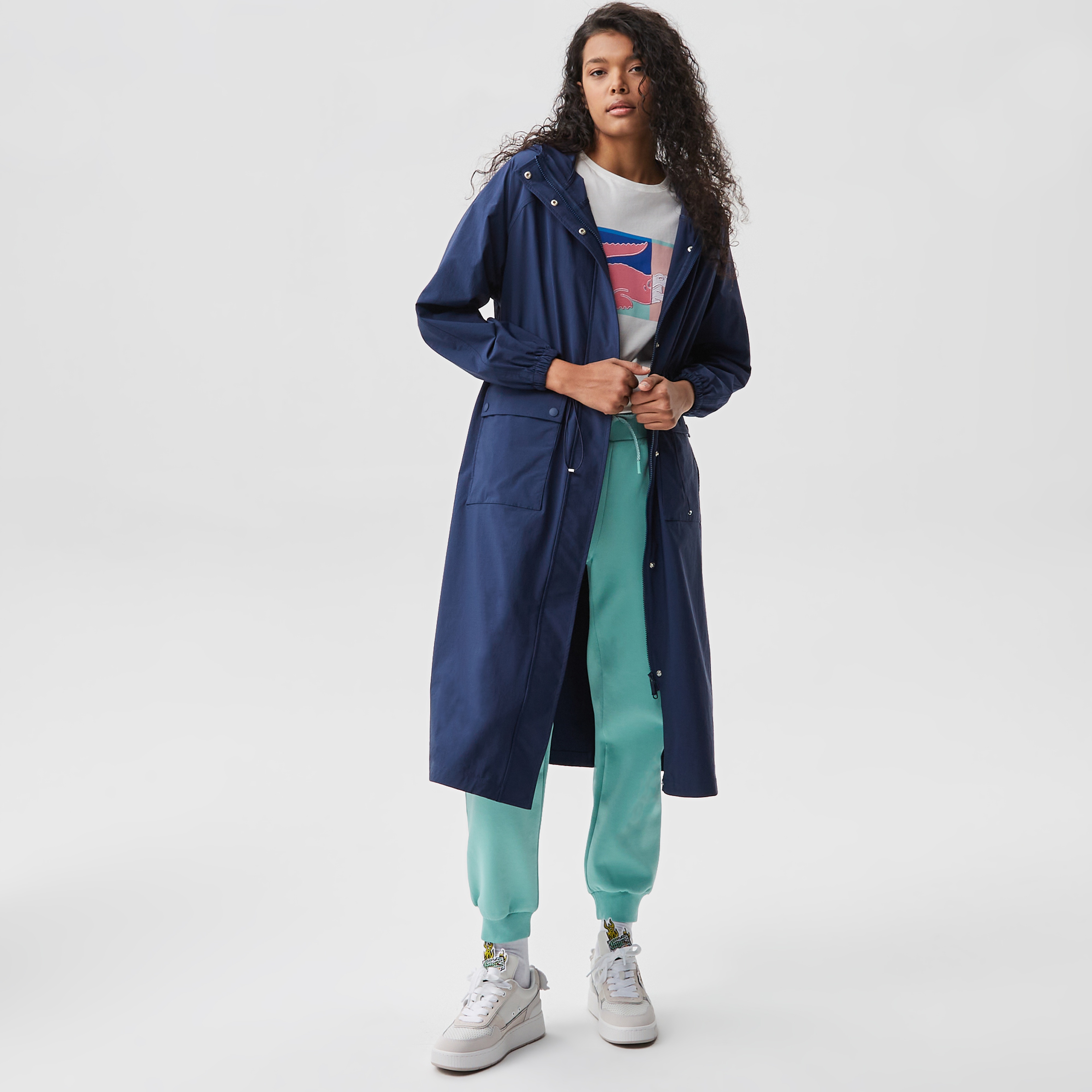 Lacoste Kadın Kapüşonlu Lacivert Mont42BF0326| Occasion