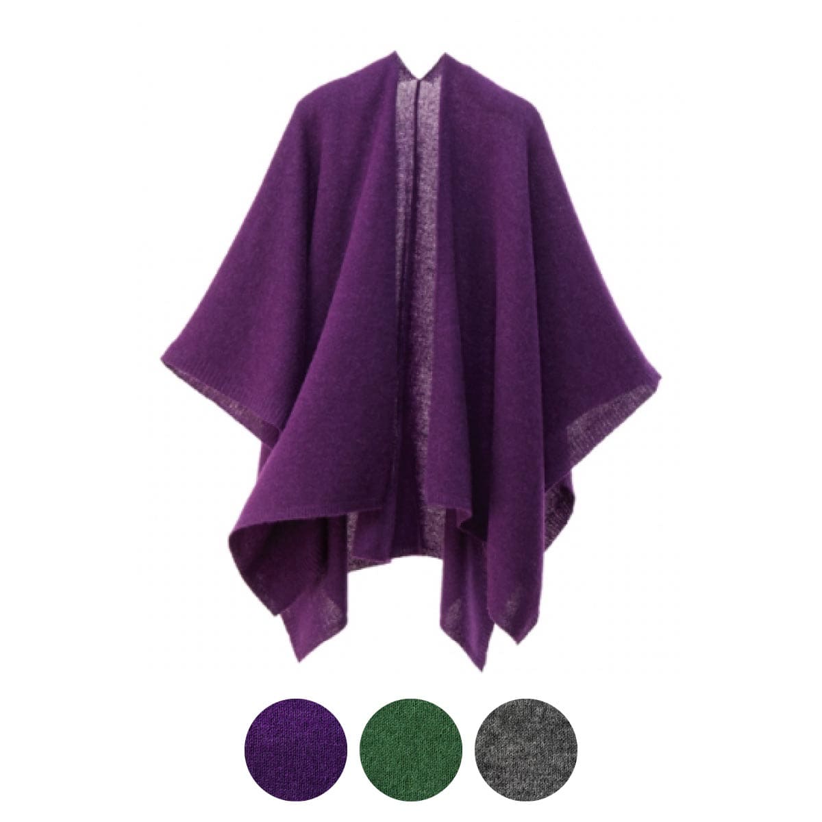古希のお祝いに紫色のポンチョ、プレゼント・贈り物に人気の「mino」