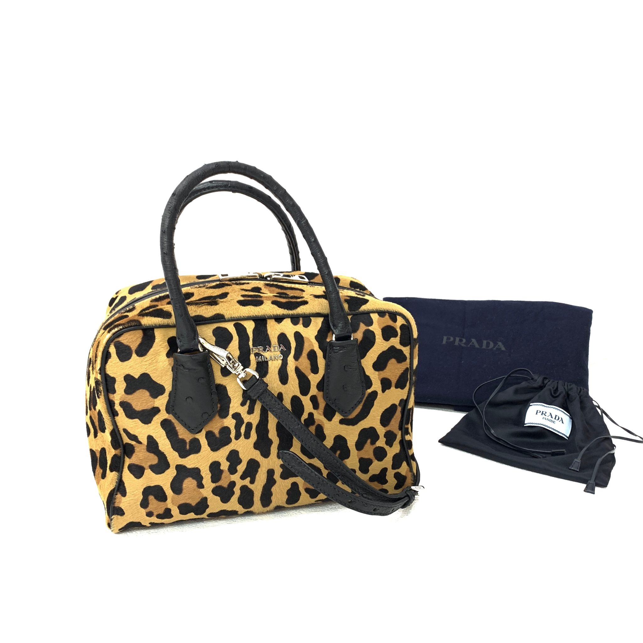 秋冬に持ちたい！ PRADAハラコ素材のレオパードバッグ | ブランド服の