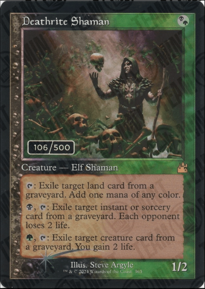 手描き拡張アート 死儀礼のシャーマン 1枚 EX]死儀礼のシャーマン