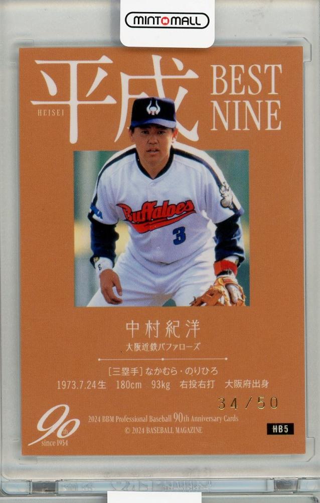 ミントモール / MINT 吉祥寺店 / 2024 BBM 90周年 中村紀洋 箔サイン